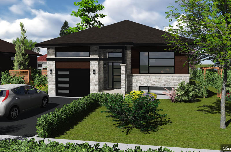 Modèle de maison neuve Emma : bungalow de style moderne