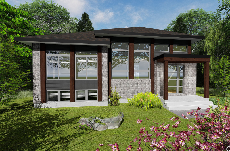 Modèle de maison neuve Léa : bungalow de 1147 pi² avec 2 chambres